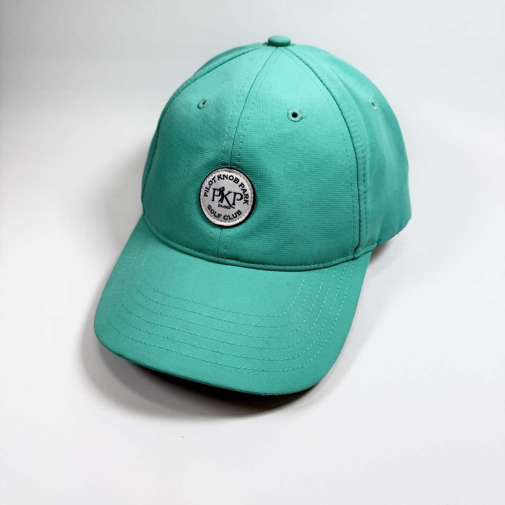 Pilot Knob Park Golf Club Hat‎ Fahrenheit Aqua Blue Performance Strapback Cap